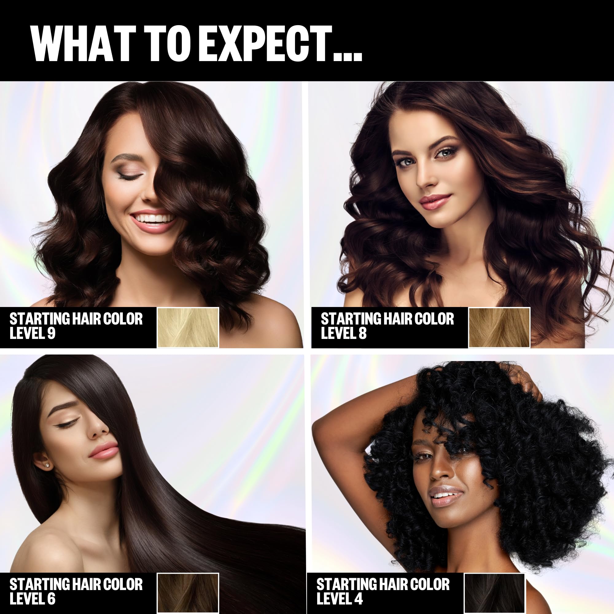 IGK Brown Bella before-after brunette color deposit comparison.