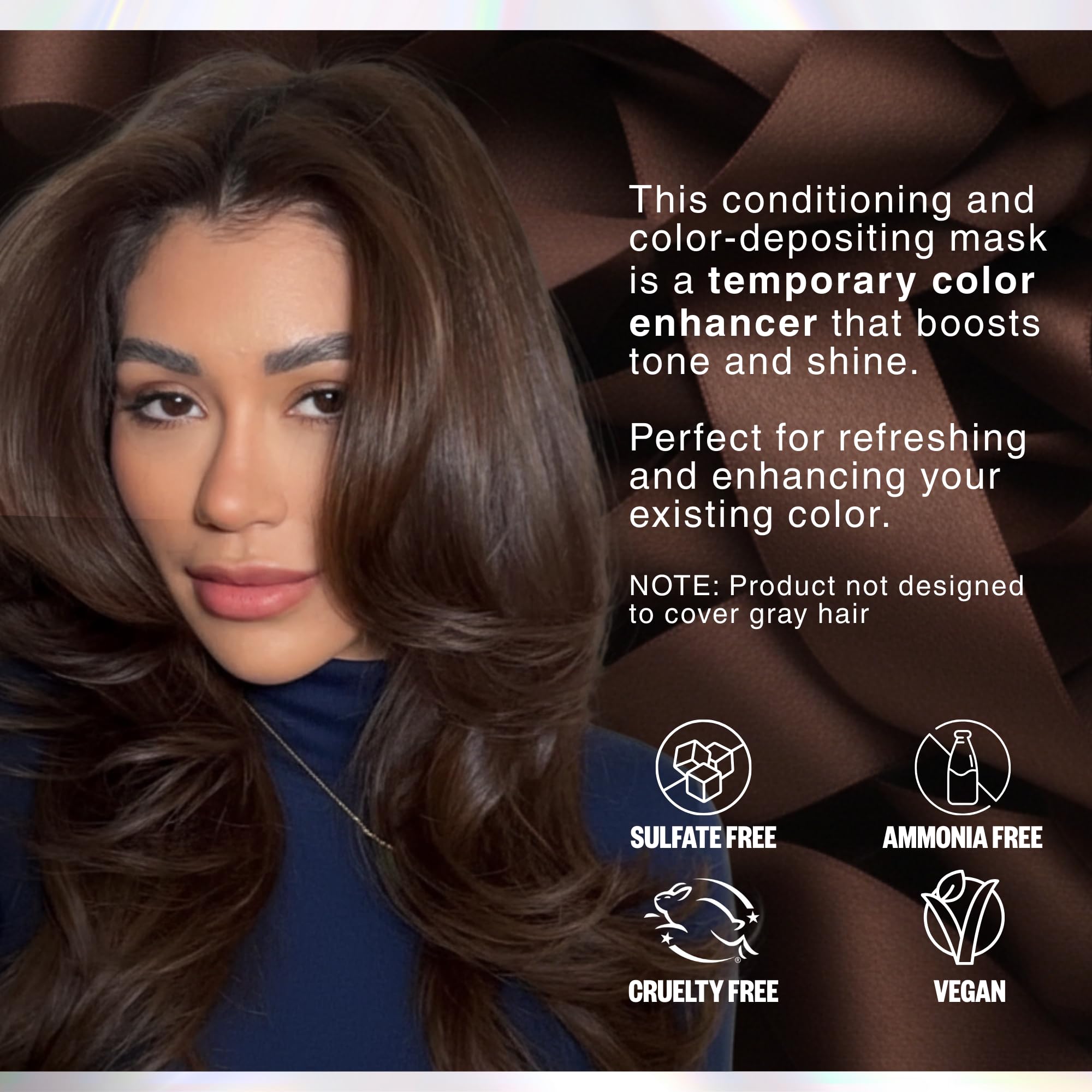 IGK Brown Bella bottle pour showing easy application and color payoff.