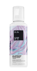 IGK Class of '93 Curl Perfecting Whipped Cream jar for defined curls and moisture.