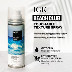 IGK Club de Playa Spray de Textura: volumen ligero sin sensación grasosa para peinado diario.