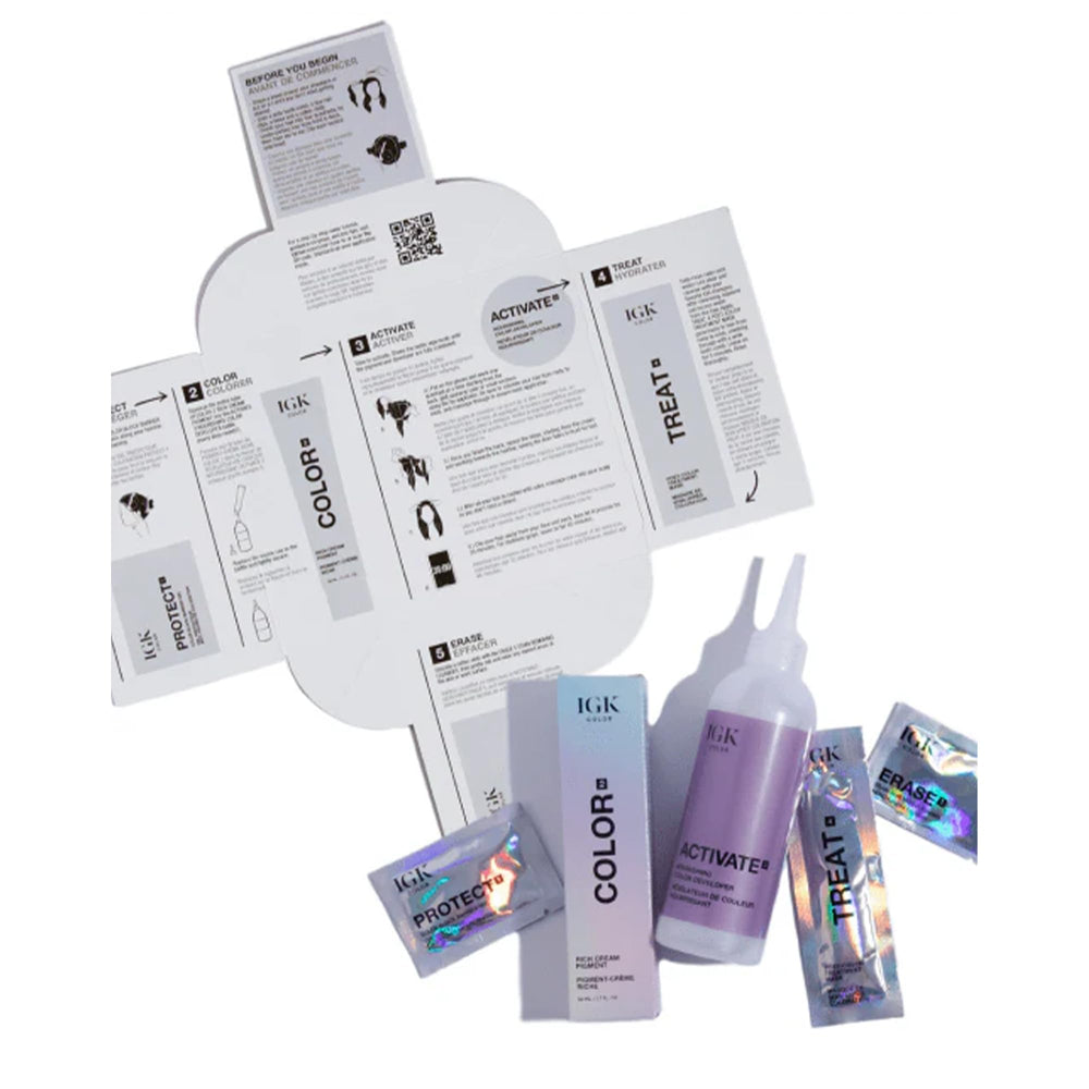 IGK Color Kit application brush in use during coloring.