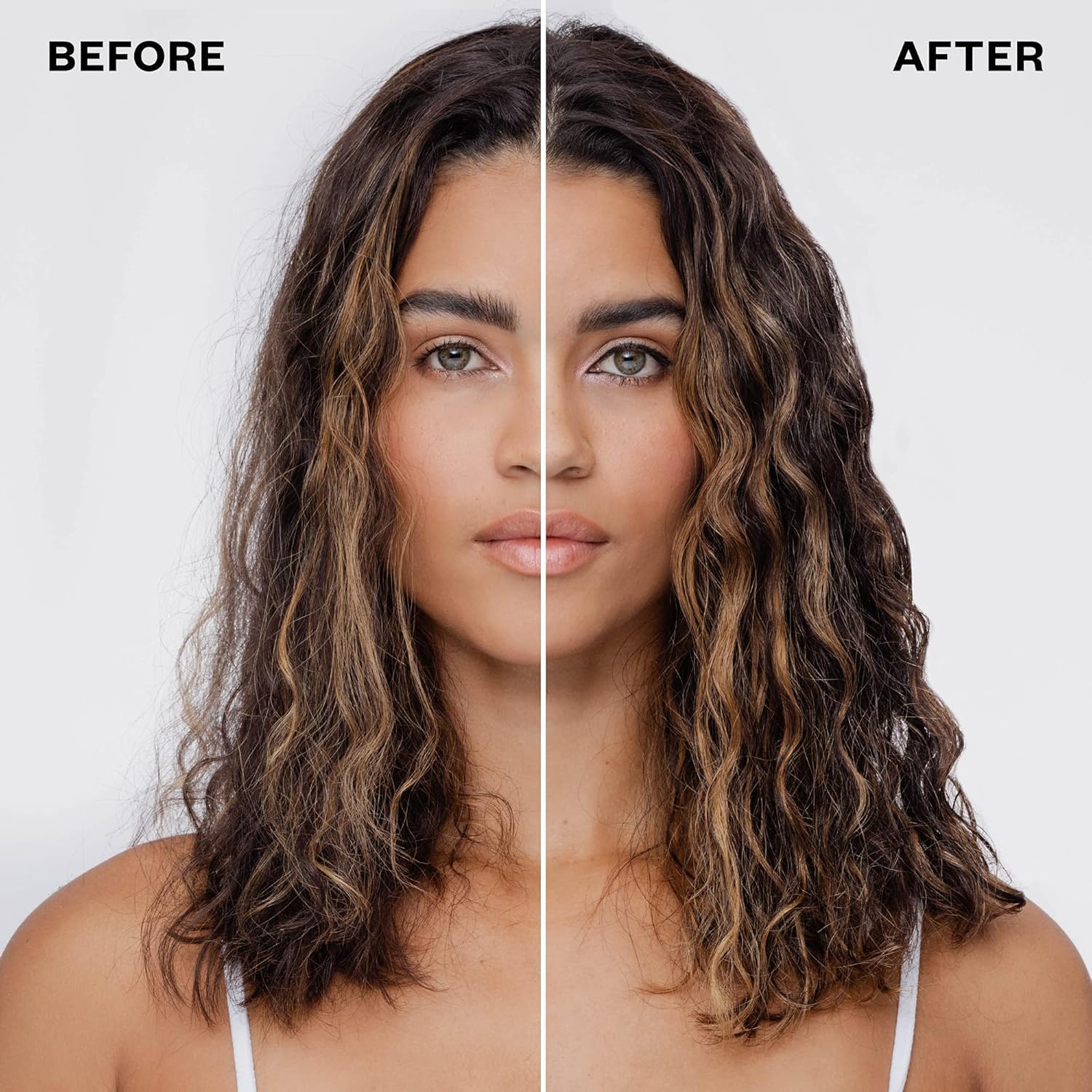 IGK Crybaby bottle in use boosts smoothness and frizz control