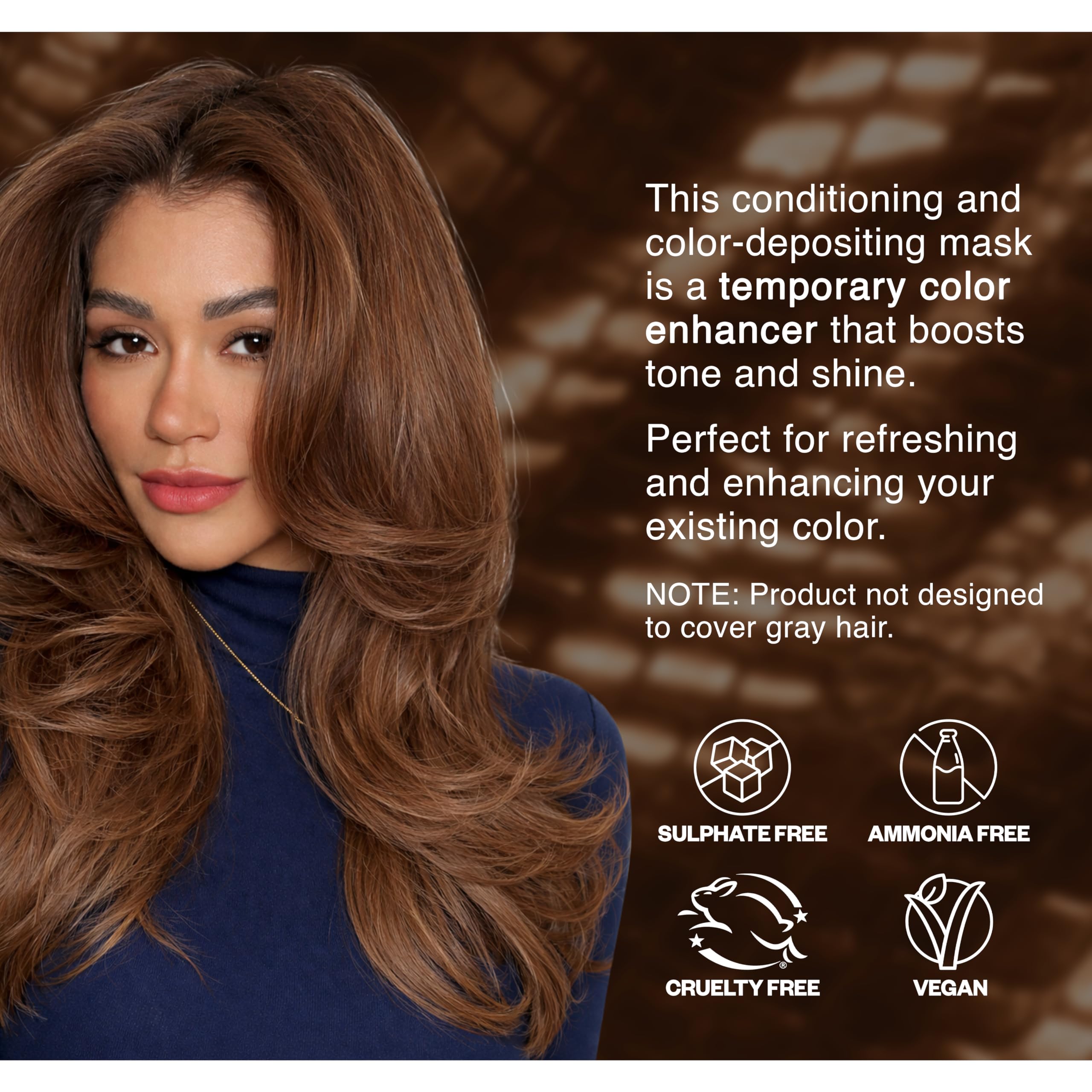 IGK Electric Bronze mask gloss on hair for lasting shine