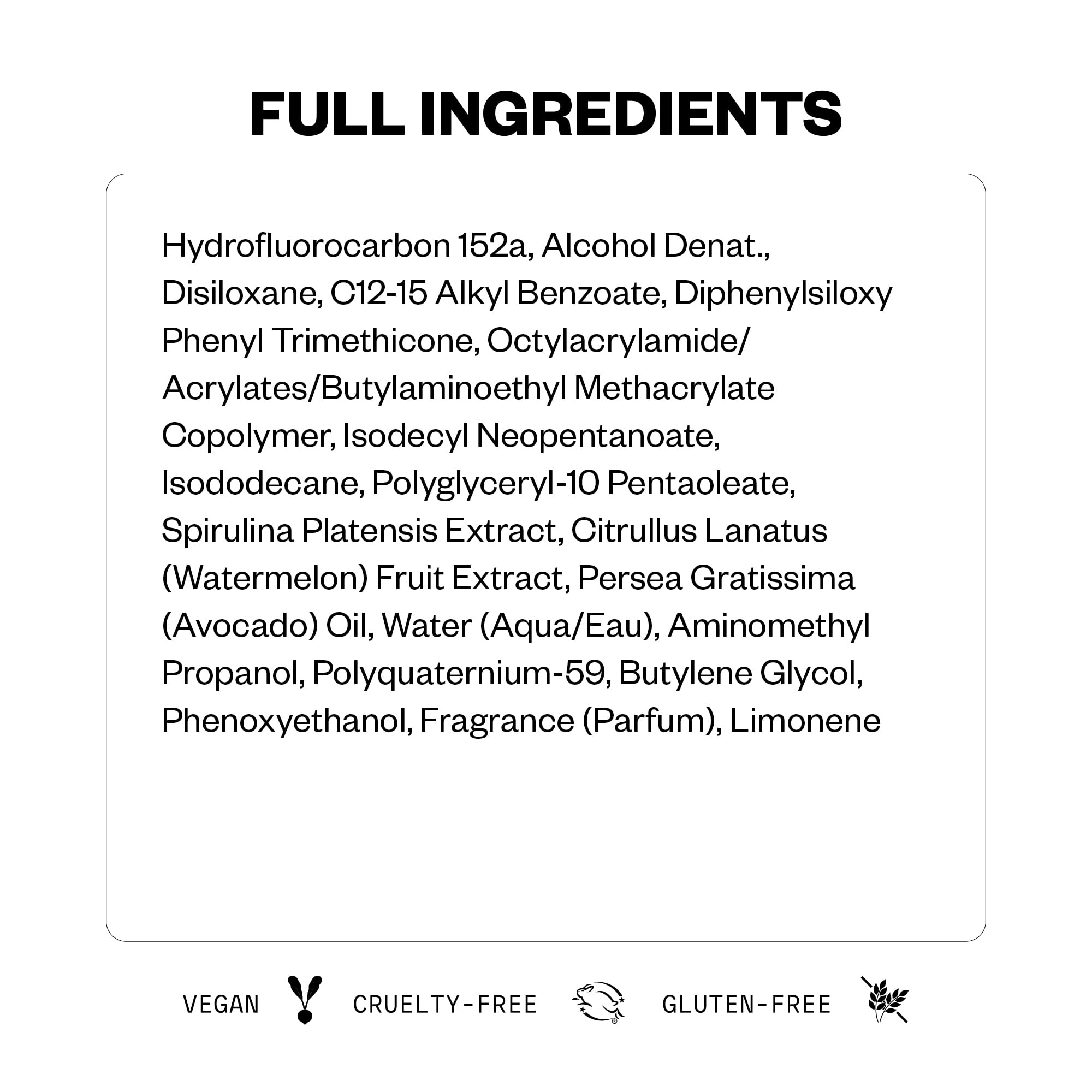 IGK Avocado oil moisturizing formula visible during application.