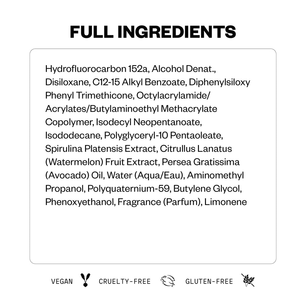 IGK Avocado oil moisturizing formula visible during application.