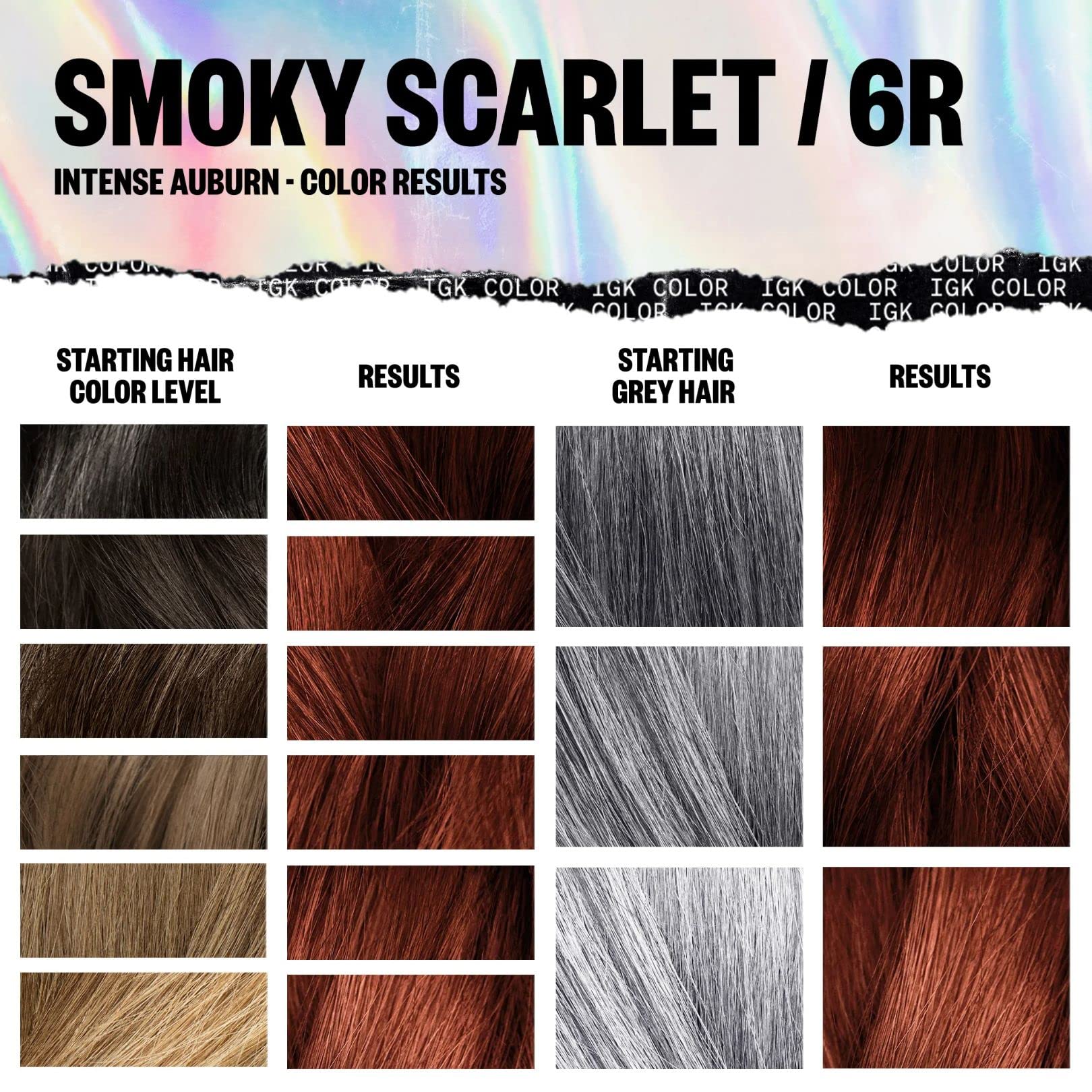 IGK hair after color demonstrates 15x shine and smoothness.