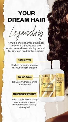 IGK Legendary Dream Conditioner tub highlights shine and moisture sealing