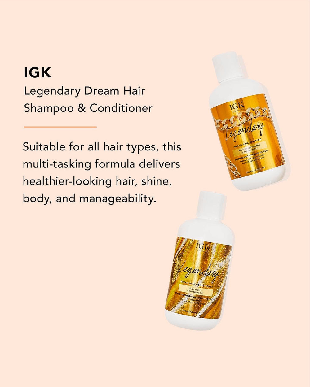 IGK Legendary Dream hair care set highlights vegan, cruelty-free credentials