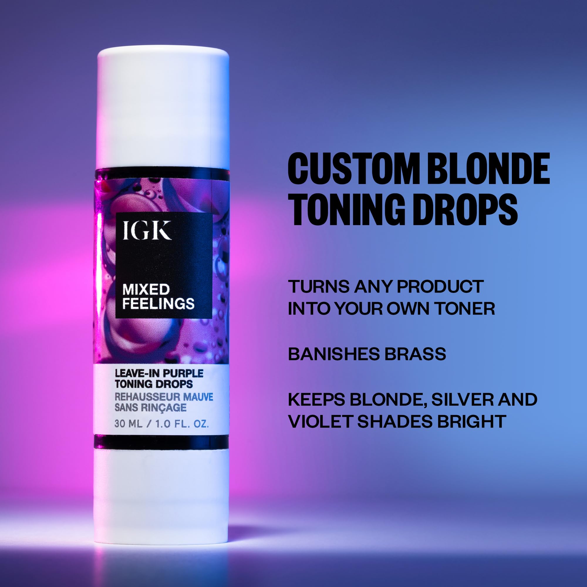 IGK Mixed Feelings drops dispense button demonstrates precise use.