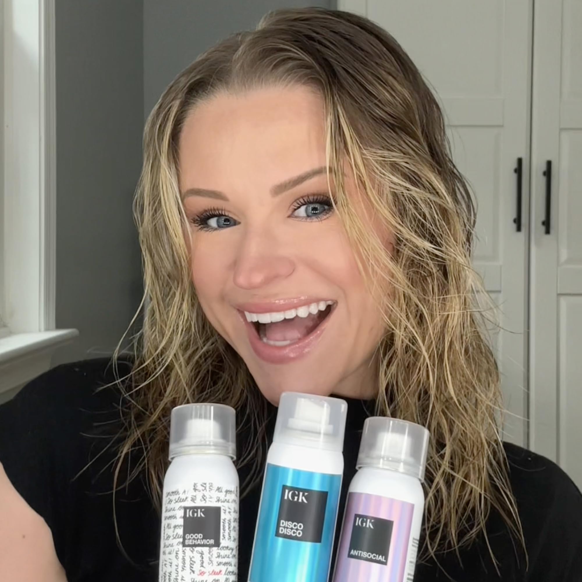 IGK Gift-ready holiday kit ideal for gifting and on-the-go hair touch-ups.