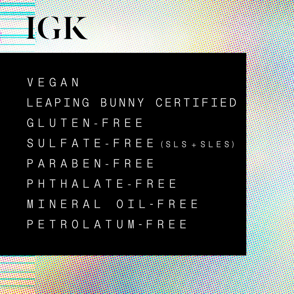 IGK TSA-approved set highlights travel-friendly, carry-on compliant hair care.
