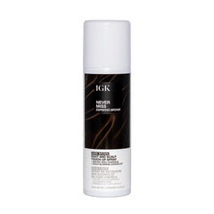IGK Never Miss Root Spray bottle delivers fast gray coverage for roots.