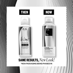 IGK NO LIMIT spray side profile highlighting buildable volume and soft hold.