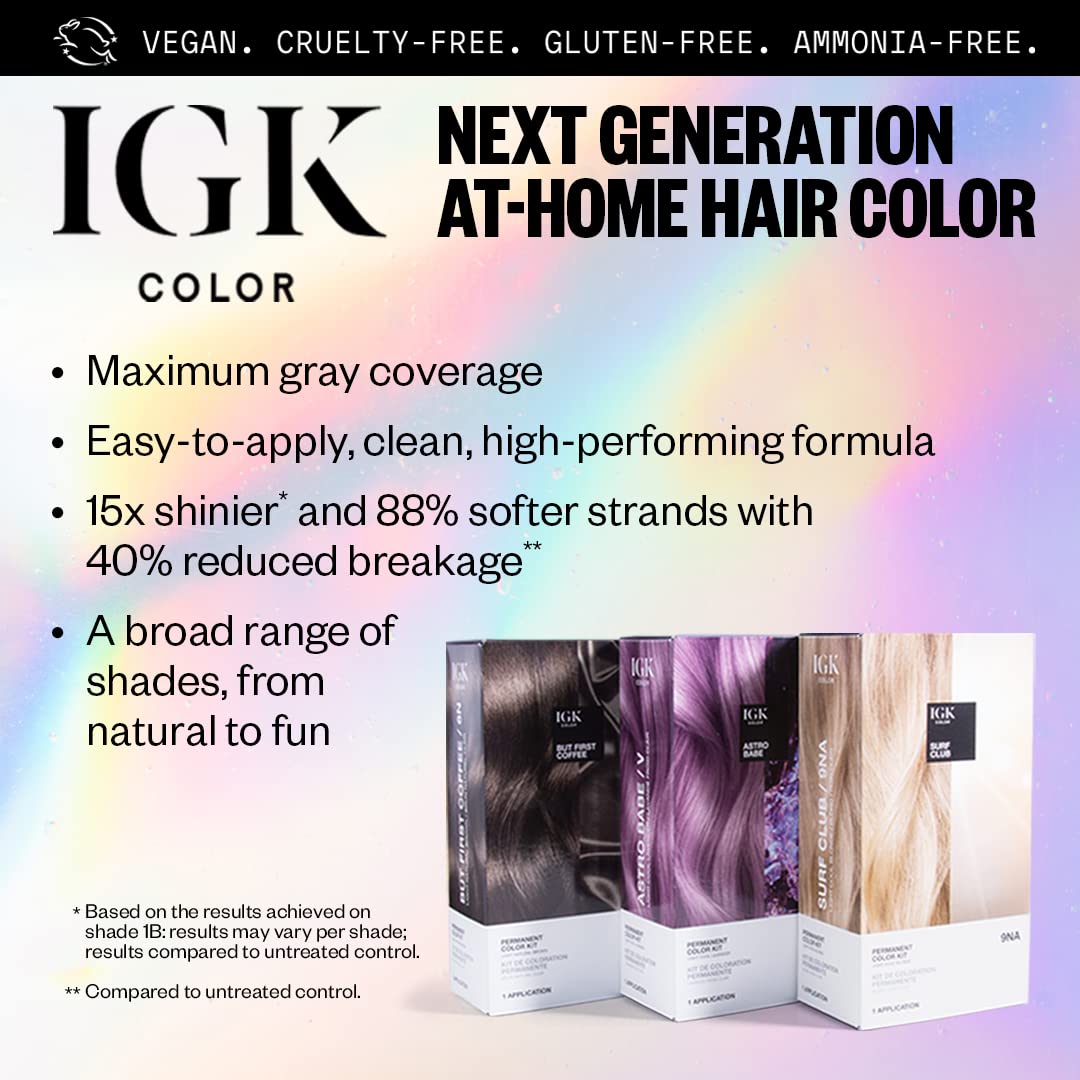 IGK nourishing formula with squalane orchid extract and bamboo.