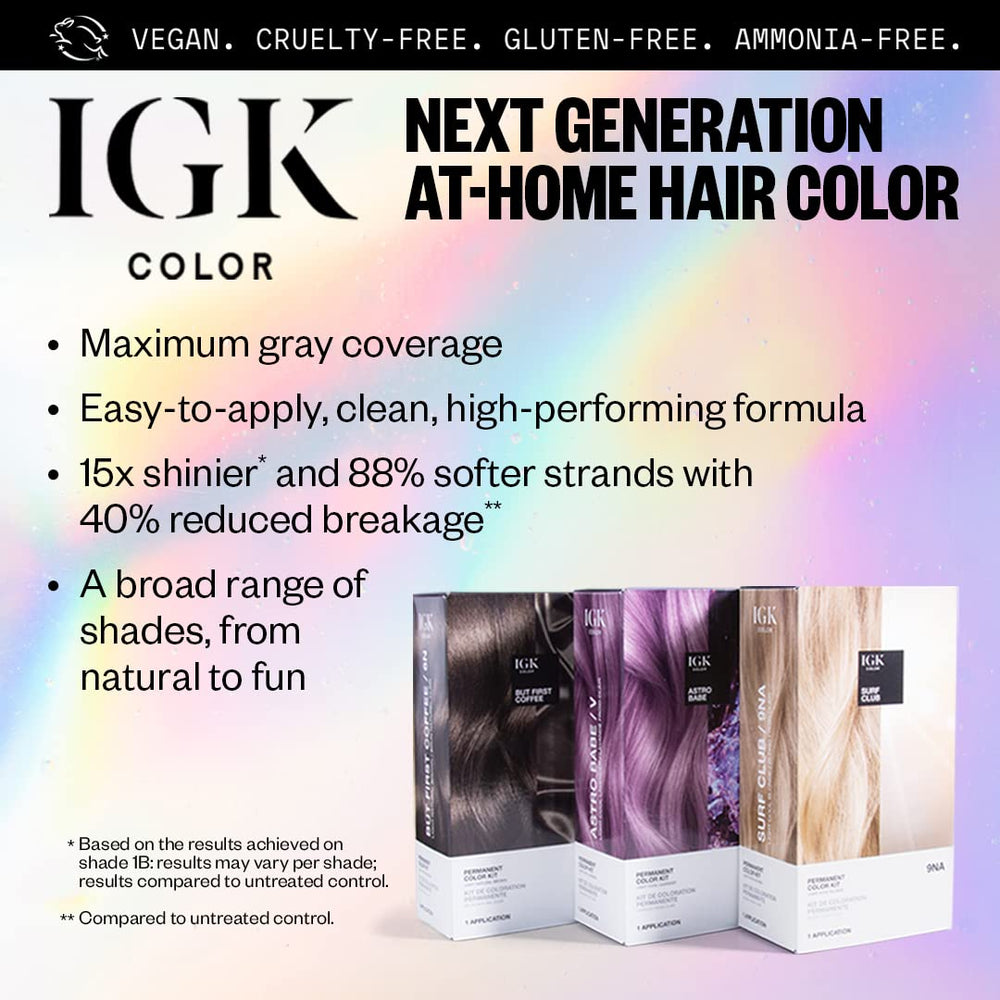 IGK nourishing formula with squalane orchid extract and bamboo.