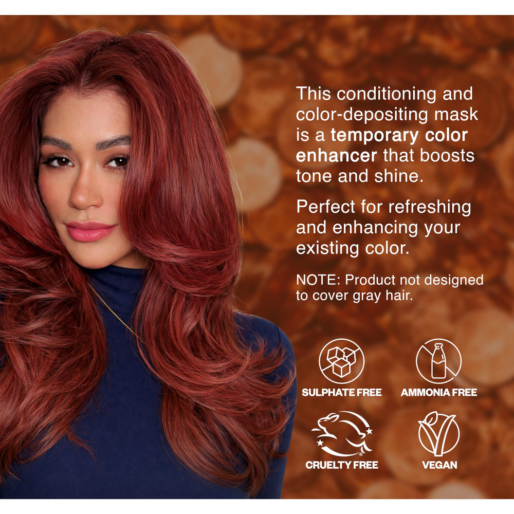 IGK On The Money warm copper swatch showcases shade depth.