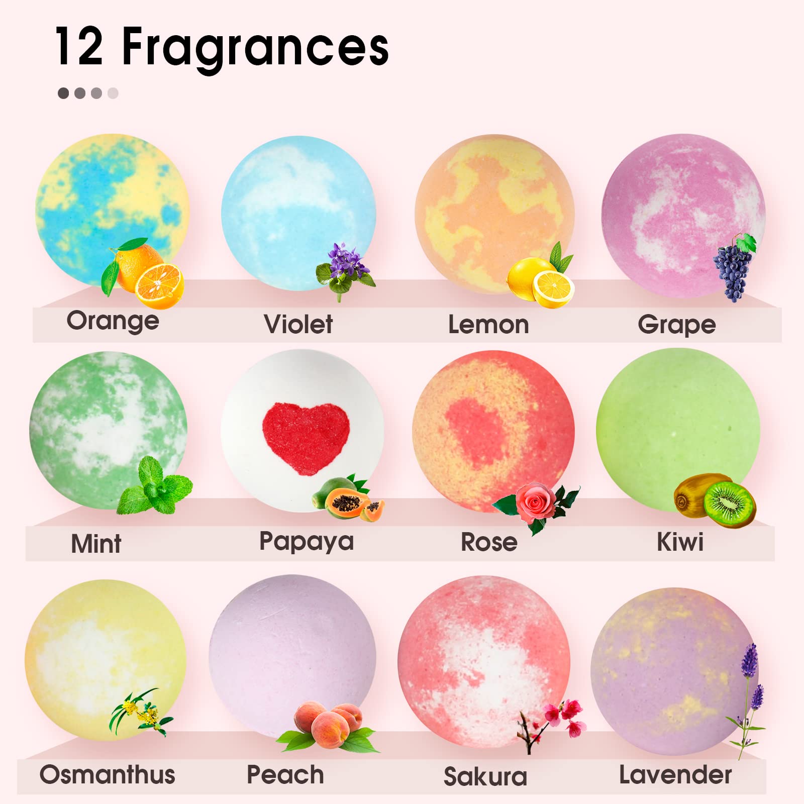 iHave Bombas de baño con aceites esenciales para aroma envolvente.