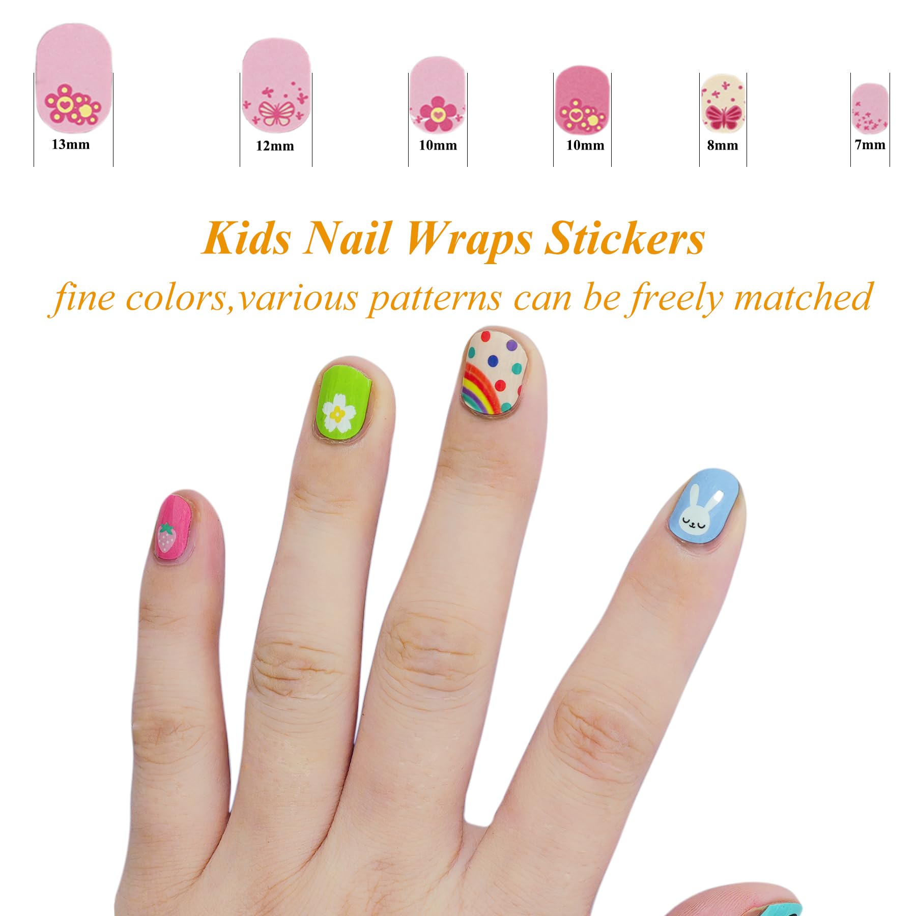 IHUKEIT cat design nail stickers provide easy, cute art for kids