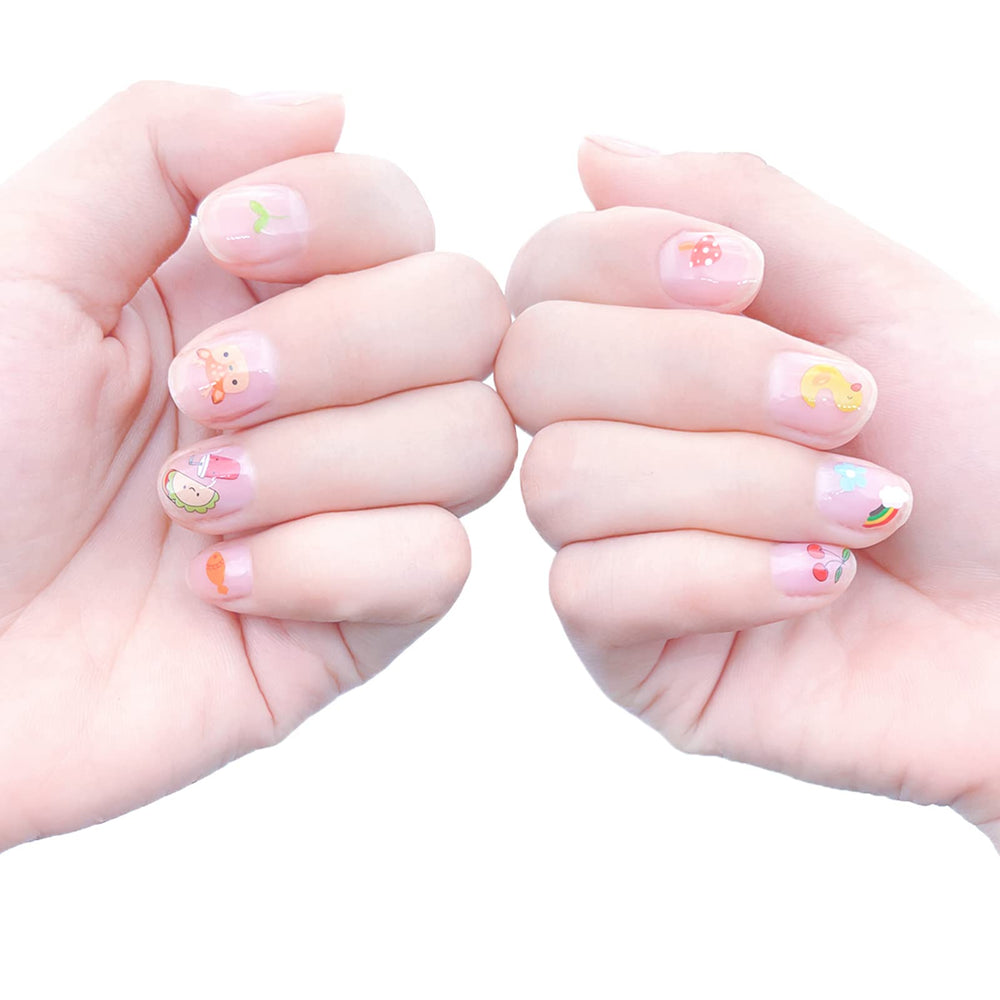 IHUKEIT pegatinas de uñas con frutas para niñas: festivas y fáciles de aplicar.