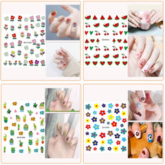 IHUKEIT decoraciones con animales y plantas para uñas fáciles de aplicar.