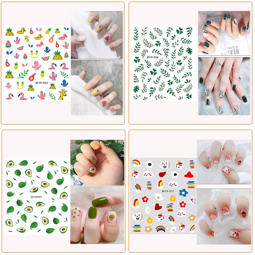 IHUKEIT motivos frutas para uñas, estilo divertido y personalizable.