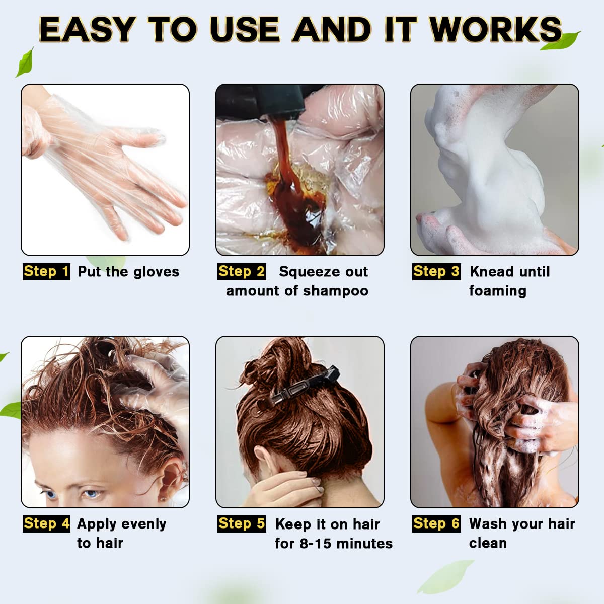 IIIMEIDU Meidu gloves included for mess-free 5-minute color application