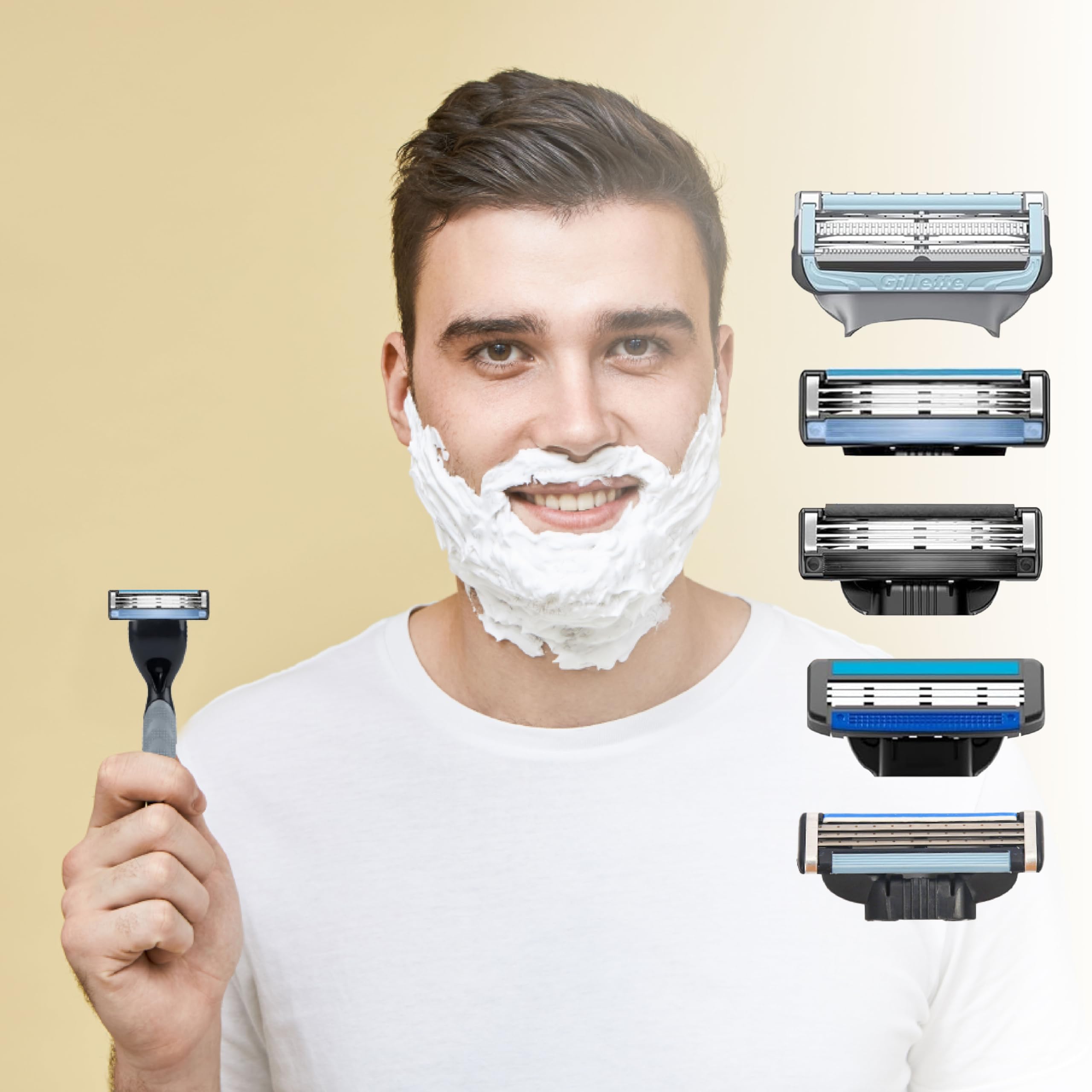 IIUIKOO secure fit with Mach3 heads enhances shaving experience