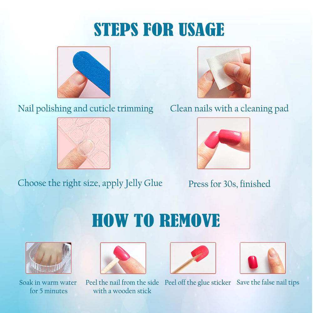Remoción fácil con agua tibia de las uñas IKISKT