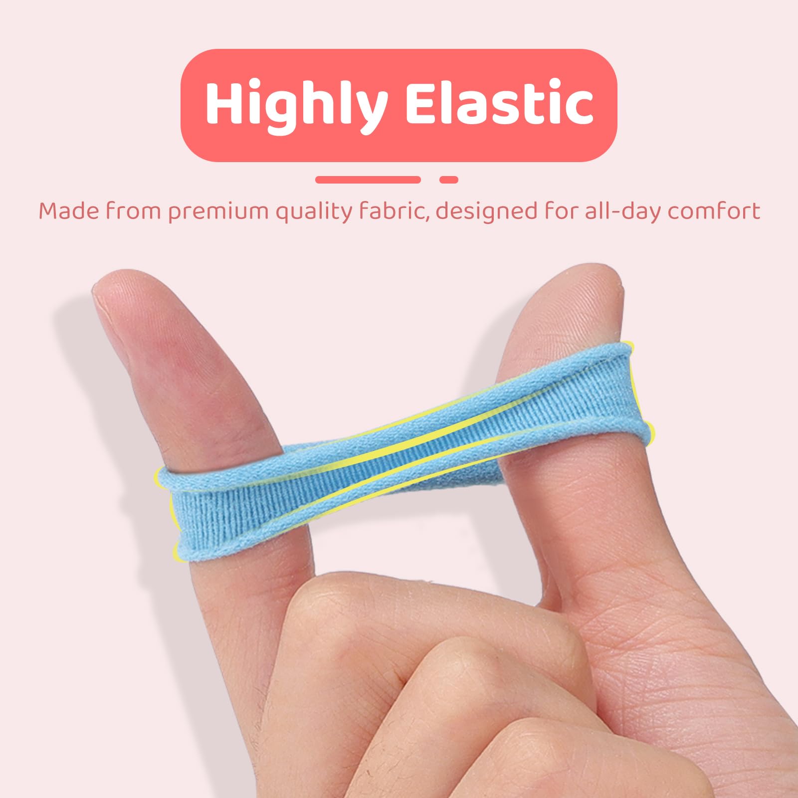 IKOCO seamless design hair ties showing secure, comfortable hold