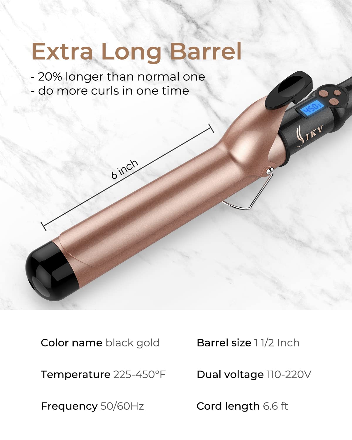 IKV ergonomic handle and 6.6 ft swivel cord offer comfortable use