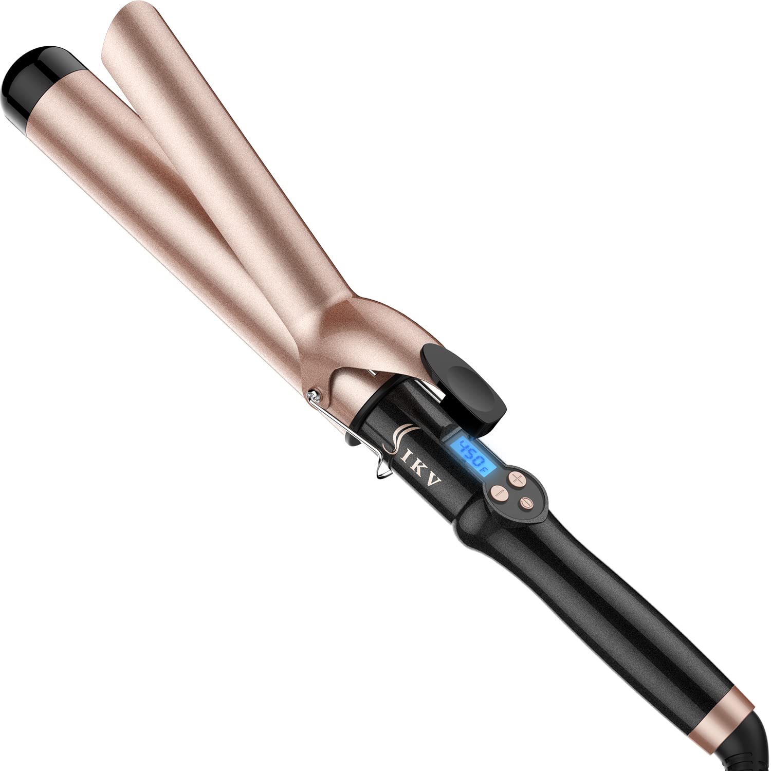 IKV extra long barrel curling iron for long hair creates smooth curls