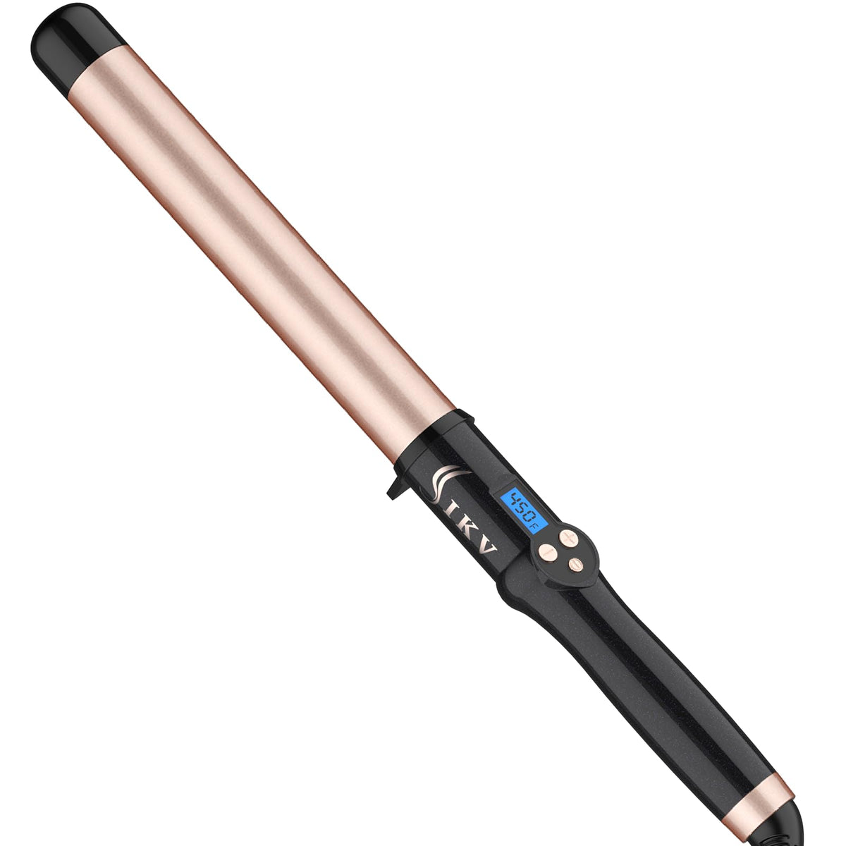 IKV one-and-a-quarter-inch curling wand with ceramic barrel for smooth curls
