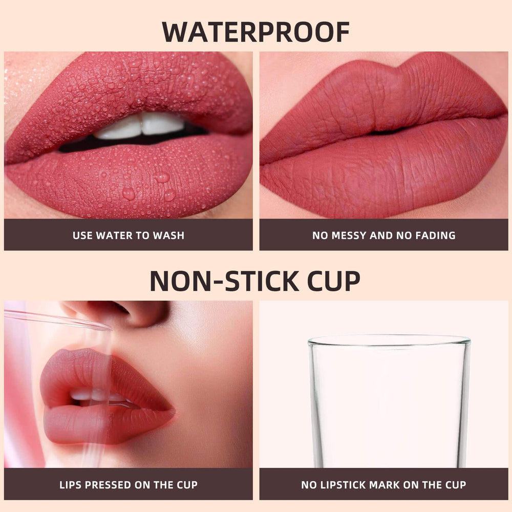 ilembane labial líquido negro mate resistente al agua para fiestas.