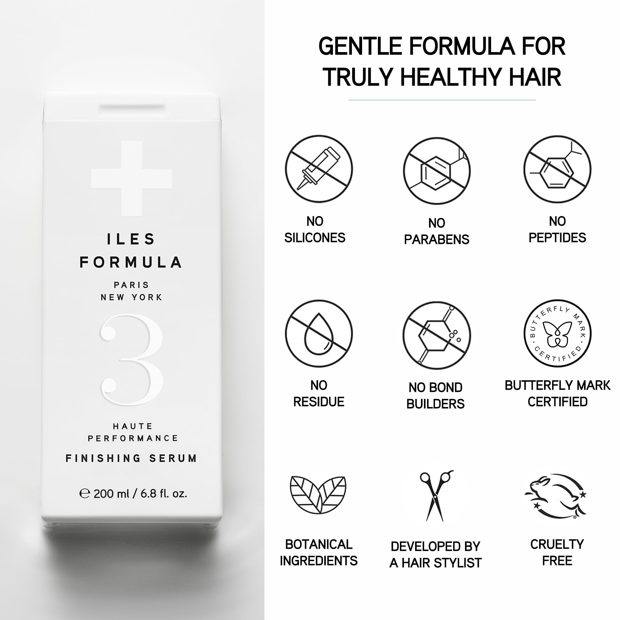 ILES FORMULA Silicone-free packaging promoting a cleaner hair routine