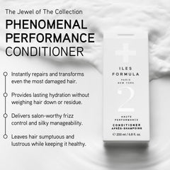 Iles Formula conditioner application on dry hair for instant softness and detangling