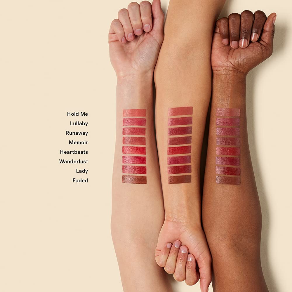 ILIA Balmy Tint Hydrating Lip Balm Runaway color swatch reveals neutral pink nude