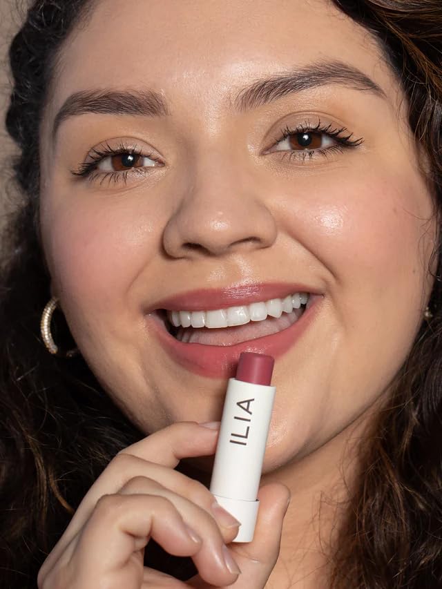 Application stroke of ILIA Balmy Tint Lullaby demonstrates coverage.