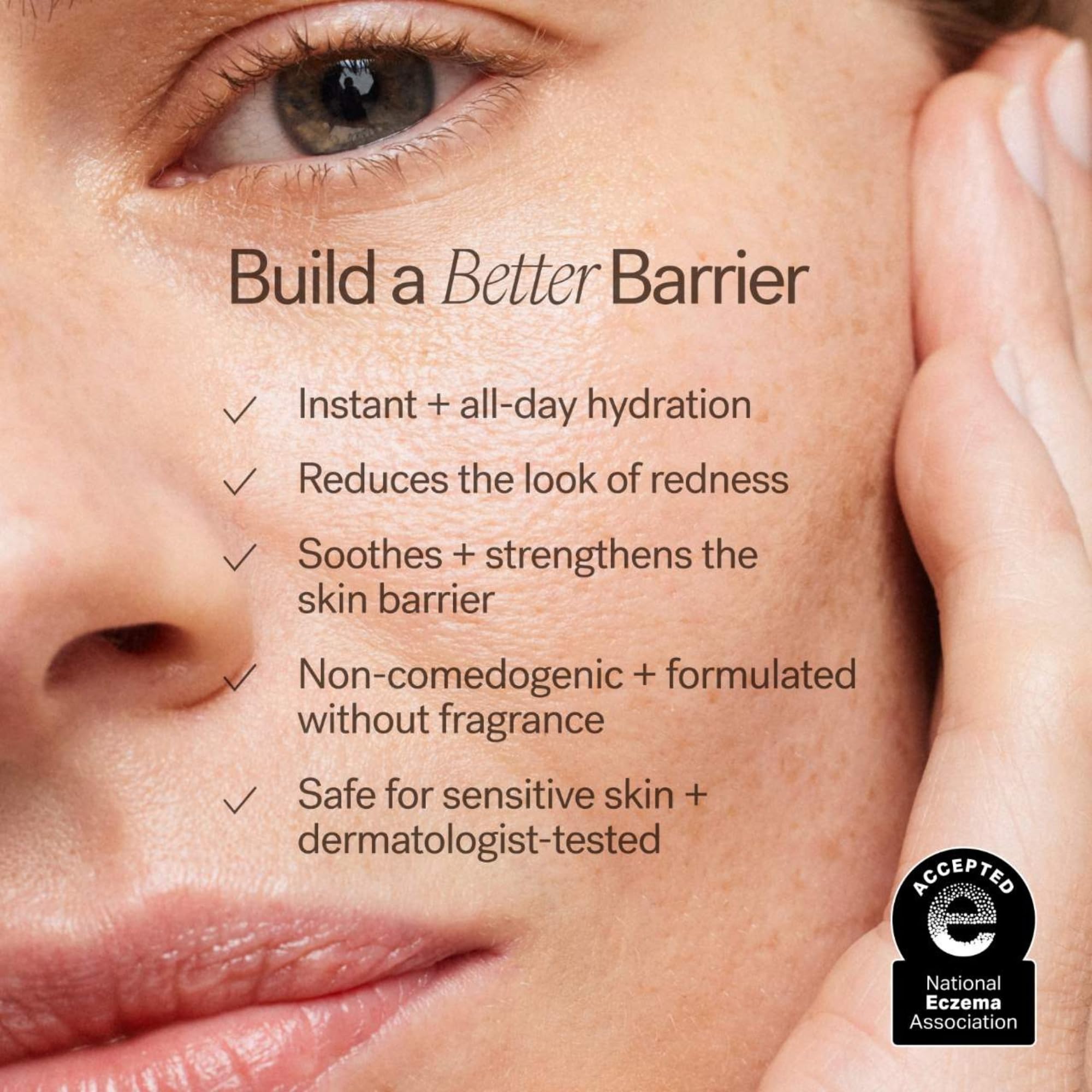 ILIA Barrier Build Cream image featuring ceramide complex supports barrier health