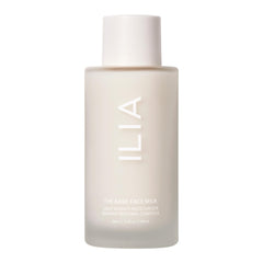 ILIA The Base Face Milk bottle demonstrates a lightweight, hydrating formula.