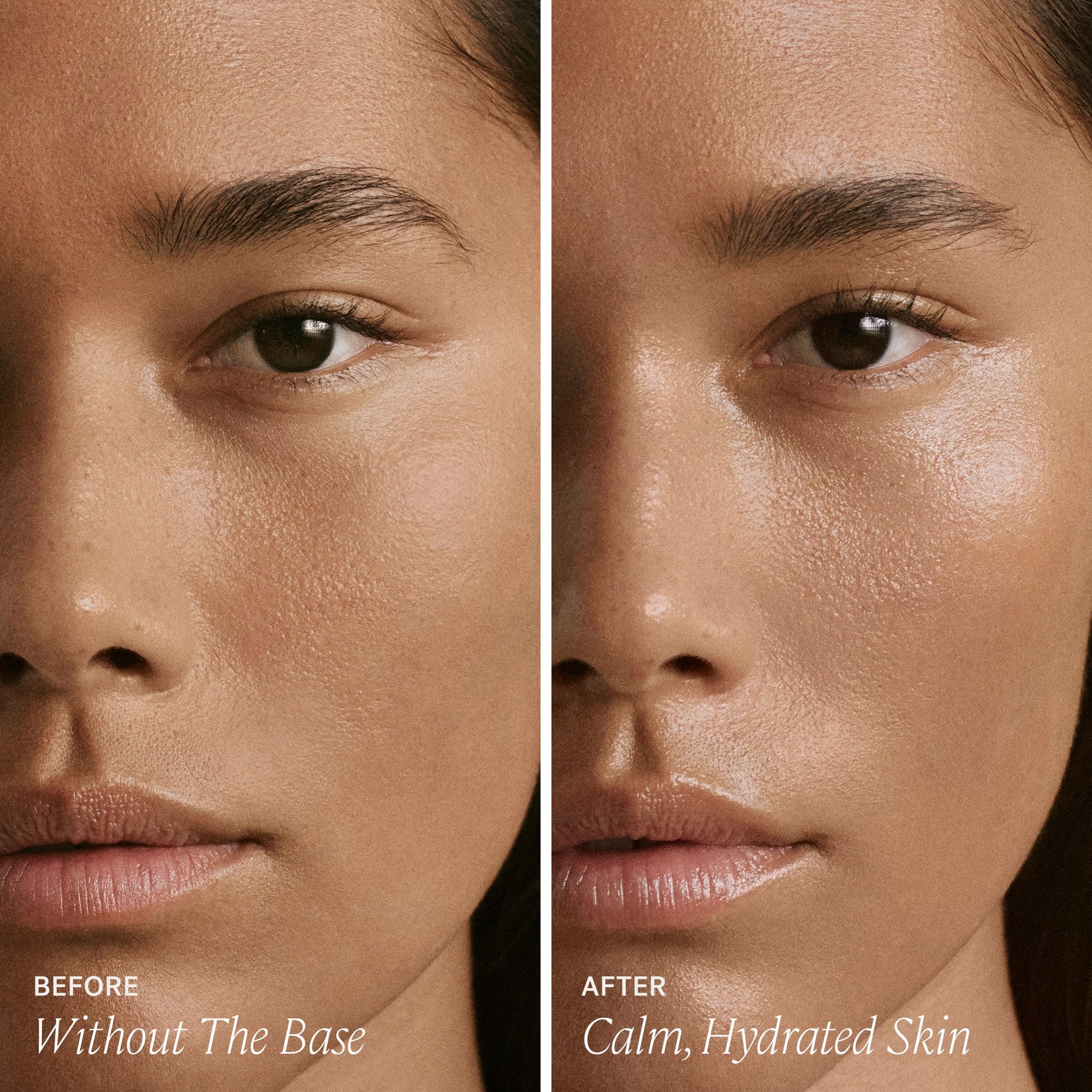 Close-up of The Base Face Milk Essence texture showing featherweight moisture