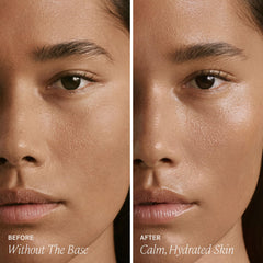 Close-up of The Base Face Milk Essence texture showing featherweight moisture