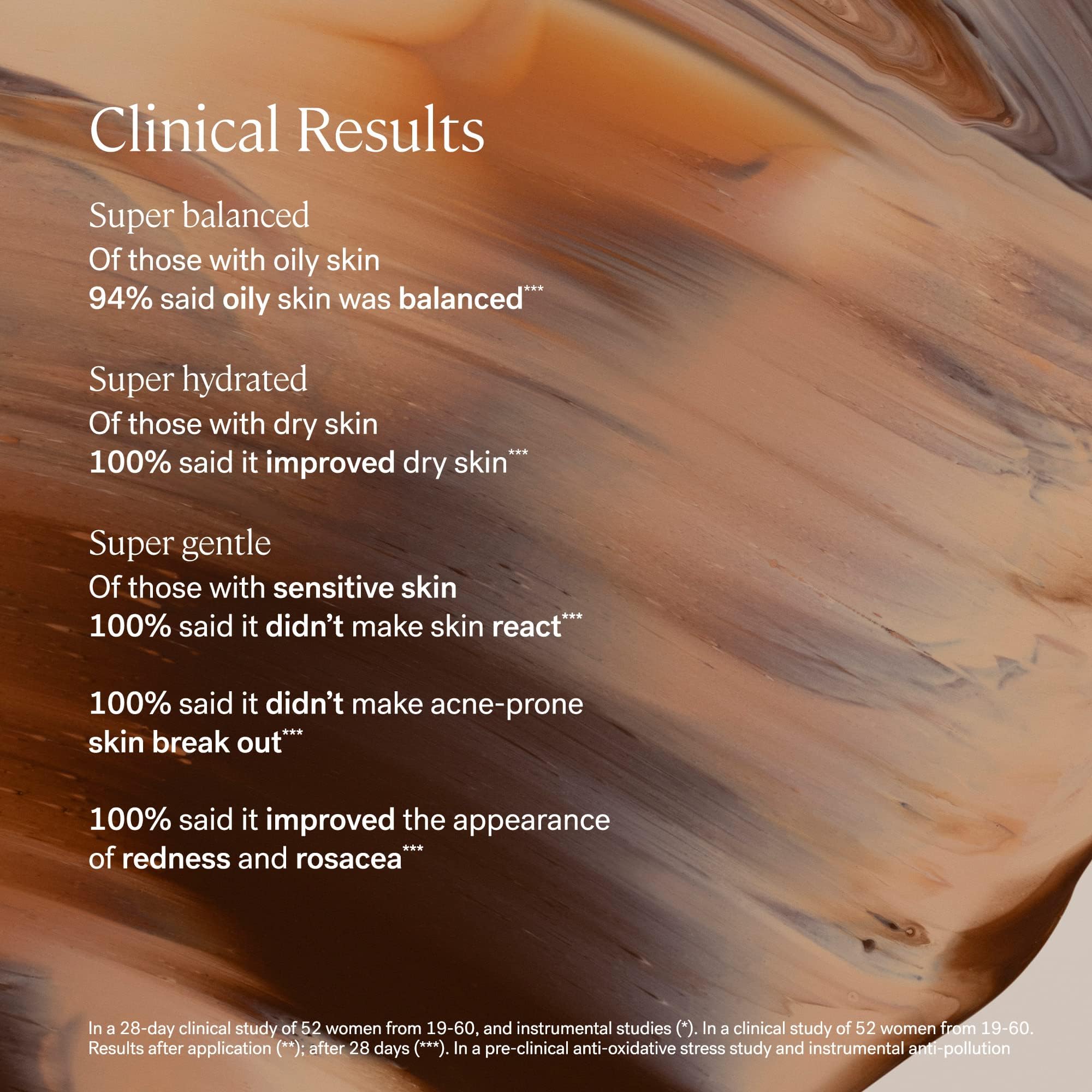 ILIA Close-up texture reveals refined pores and smooth appearance.