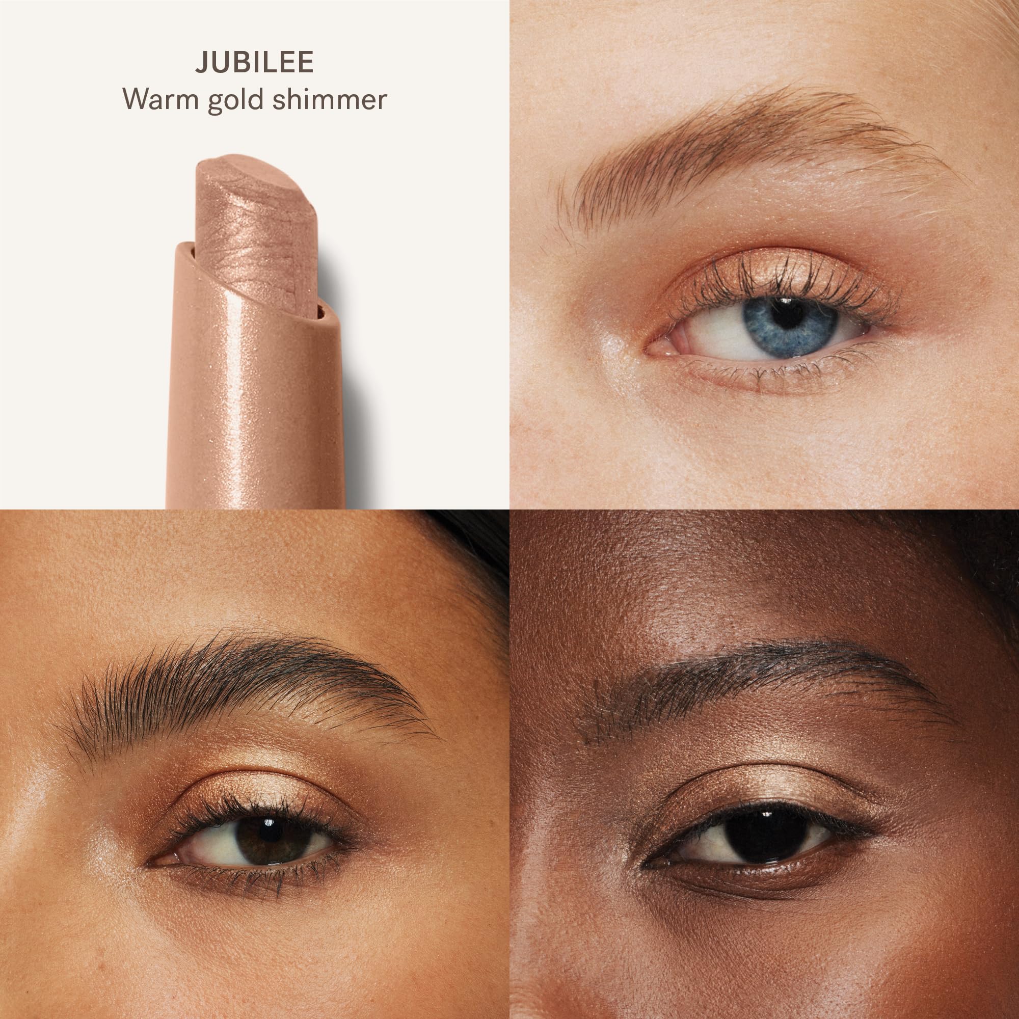 ILIA Eye Stylus Shadow Stick flat tip for smooth all-over lid color.