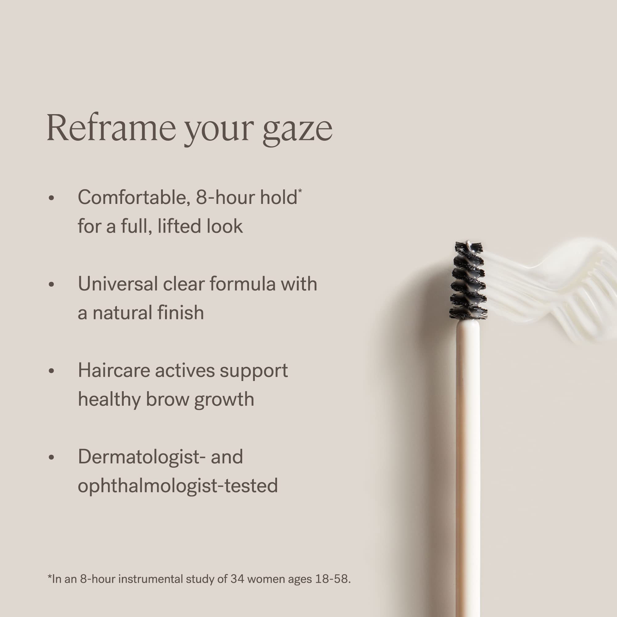 ILIA In Frame Brow Gel Universal Clear suits every brow tone.