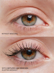 ILIA Limitless Lash Mascara coated lashes after first pass show natural definition.