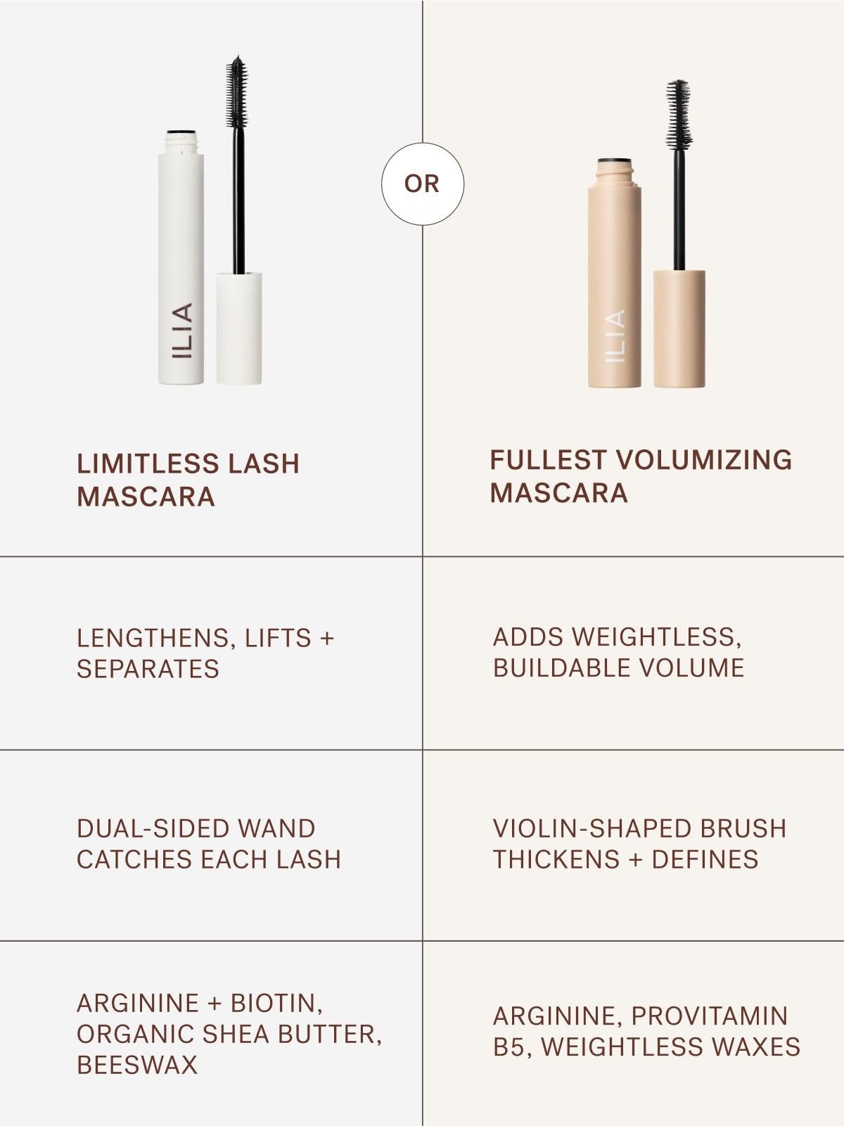 ILIA Limitless Lash Mascara packaging highlights planet-friendly materials.