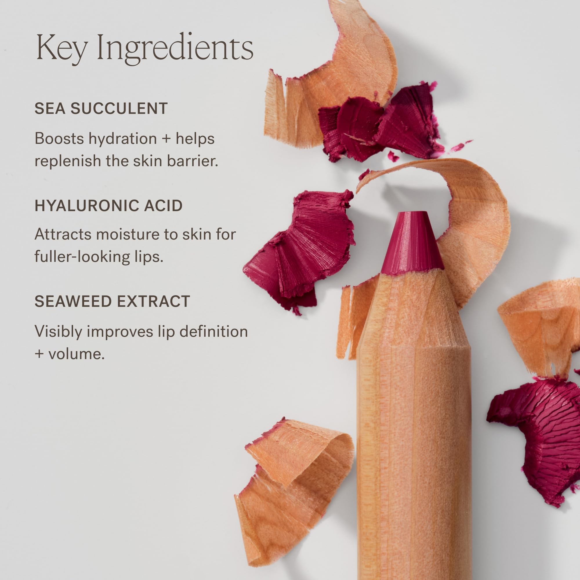 ILIA Lip Sketch Hydrating Crayon Genre closeup reveals creamy texture and even coverage.