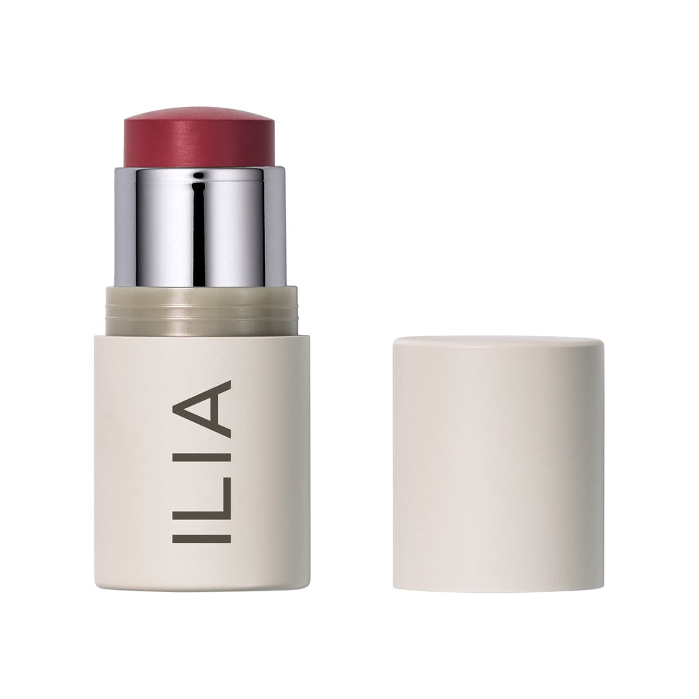 ILIA A Fine Romance Rich Berry multi-stick swatch on cheek or lip.