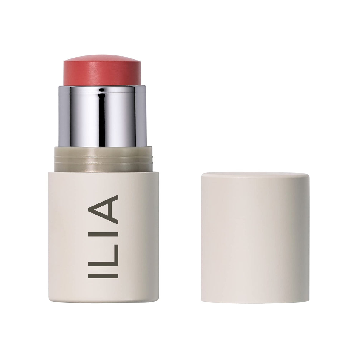 ILIA Multi-Stick All Of Me lip-cheek swatch shows buildable color for everyday wear