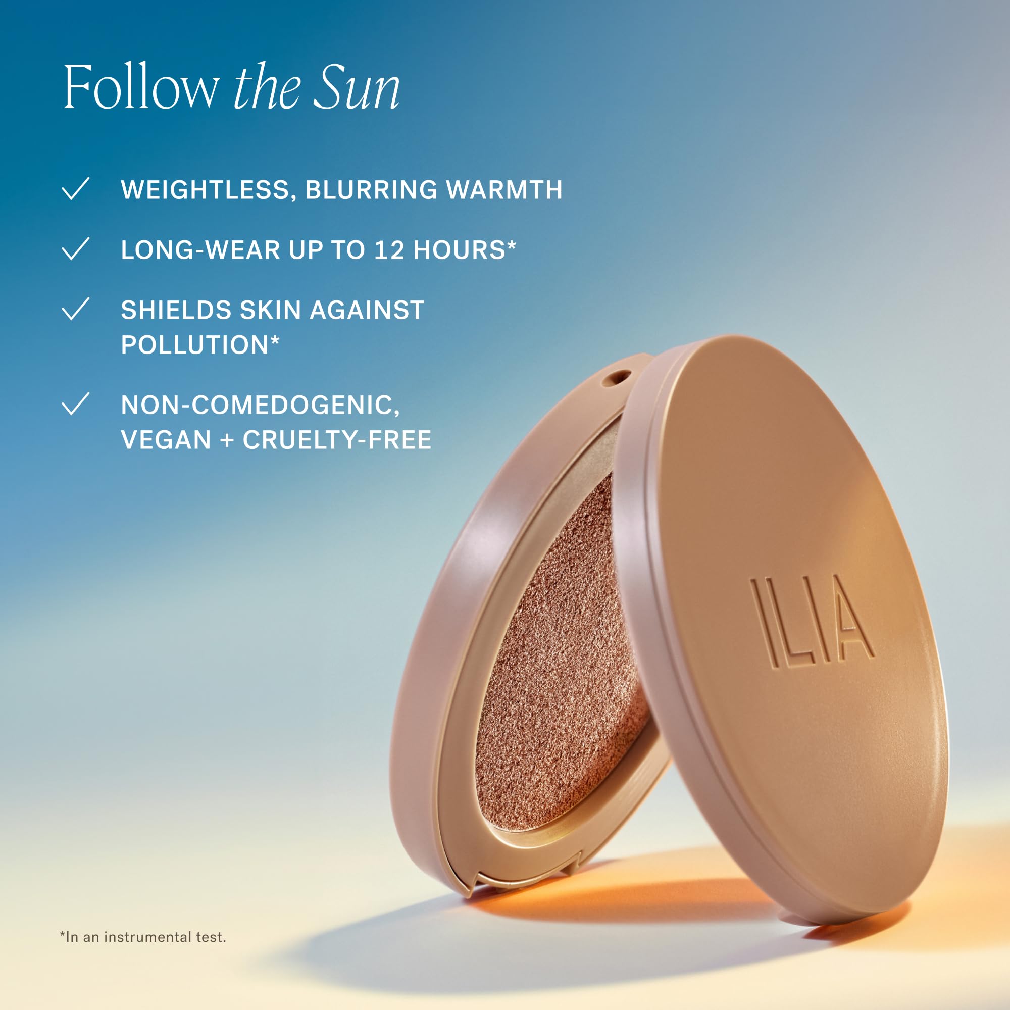 Vegan and cruelty-free bronzer, suitable for clean beauty routines.
